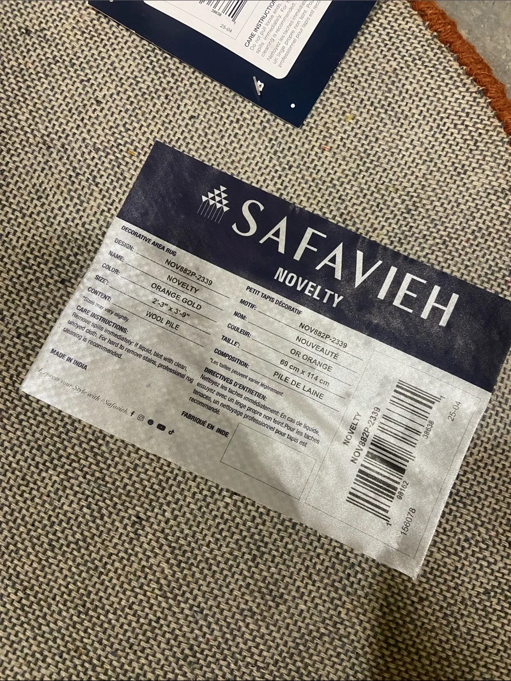 New Safavieh Pumpkin Accent Rug 37x25 Halloween Fall Wool Hooked Doormat Home